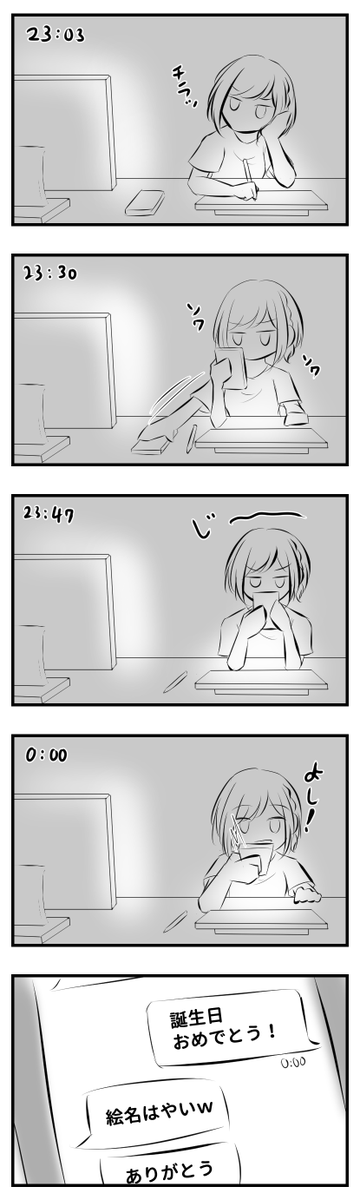 お題:誕生日
 #みずえな版ワンドロ 