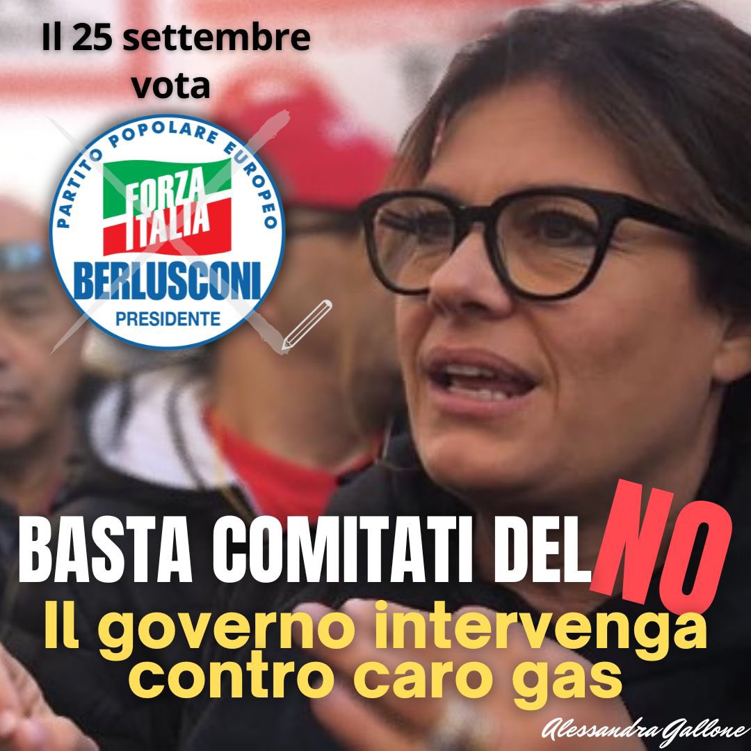 🚫 BASTA COMITATI DEL NO, GOVERNO INTERVENGA CONTRO CARO GAS 
Il governo è in carica e può intervenire per mettere al riparo imprese e famiglie dai nuovi insostenibili aumenti del prezzo del gas. È indispensabile agire con urgenza e non possiamo permetterci un settembre nero.