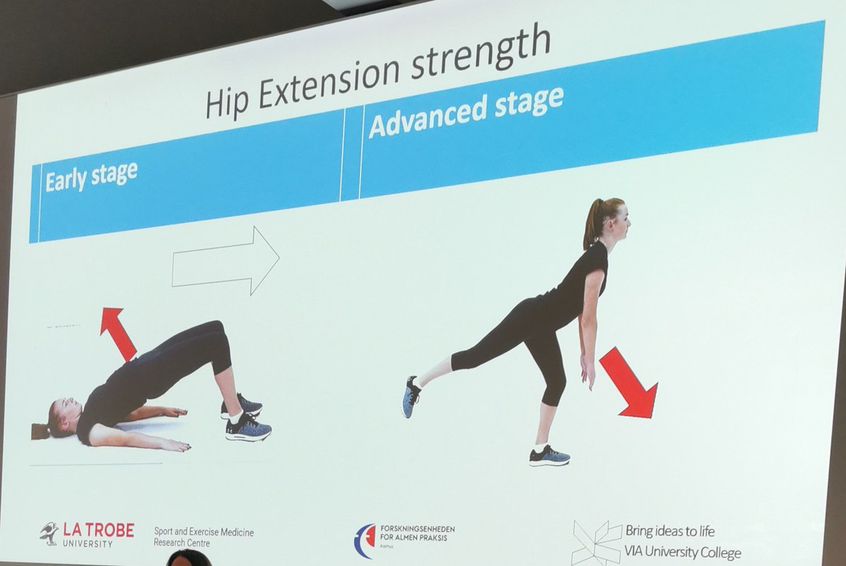 angiejphysio's tweet photo. Great practical based workshop on female hip rehab with 
@JulieS_Jacobsen @JoanneLKemp @KThorborg  
Regressions and progressions for exercises with different bias for FAI (photo 1 &amp; 2) than dysplasia (3&amp;4)  
#WCSPT2022 https://t.co/urlfSkSbLv