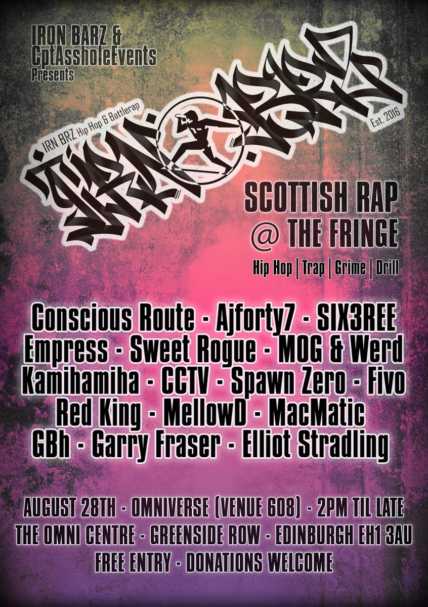 TOMORROW
Free gig. Last day of the fringe.  Bunch of absolute belters playing.  What more do you need?