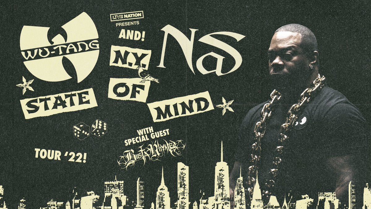 rbcamphitheatre's tweet photo. JUST ANNOUNCED: Hip-Hop icon @BustaRhymes joins @WuTangClan and @Nas on the #NewYorkStateofMindTour on September 4 – Toronto, get loud, it’s about to go down!!! https://t.co/SHqKe65h6E