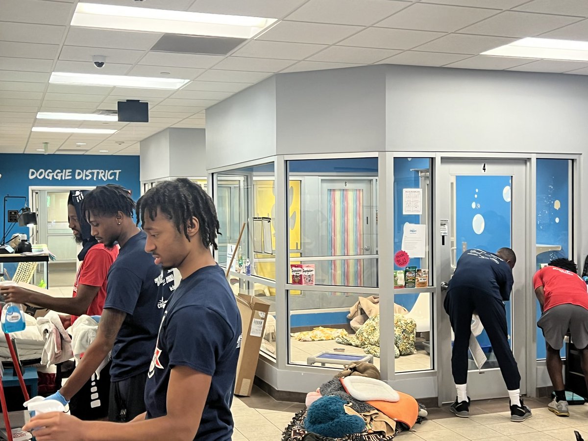 CSUCougarsMBB's tweet photo. Another Day of Service in the books for our team working with @PAWSHumane1 #GoCougars #CSUDayofService 🐾 https://t.co/ii6czHw8CO