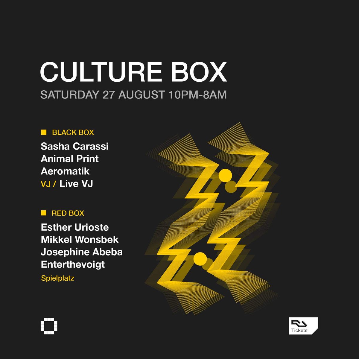 Tonight
<a href="/CultureBoxDK/">Culture Box</a> w/ <a href="/SashaCarassi/">Sasha Carassi</a>