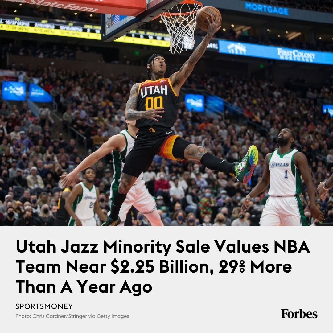 Private equity firm Arctos Sports Partners and another investor have now combined to buy a roughly 10% stake from the Miller family, the bankers say, in a transaction that values the Jazz, equity plus debt, at about $2.25 billion. trib.al/4KlOhP6