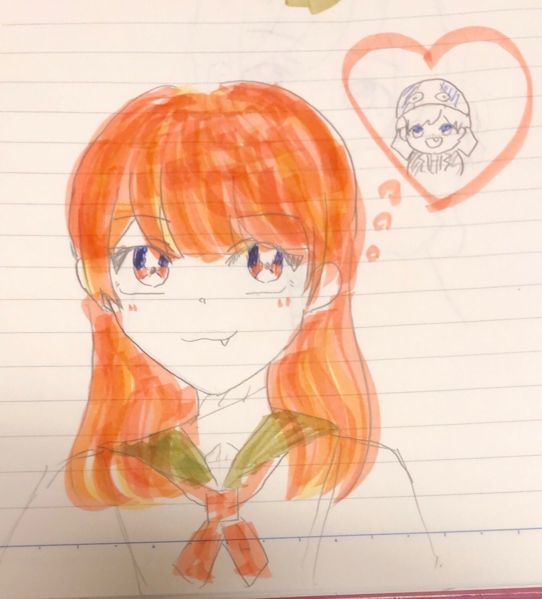 chimuyan723's tweet image. #ゴラクバ学園美術部 
勉強に疲れ、真夜中に、ある色だけで描くのは難しいですね。
六千院光里ちゃん推しです。