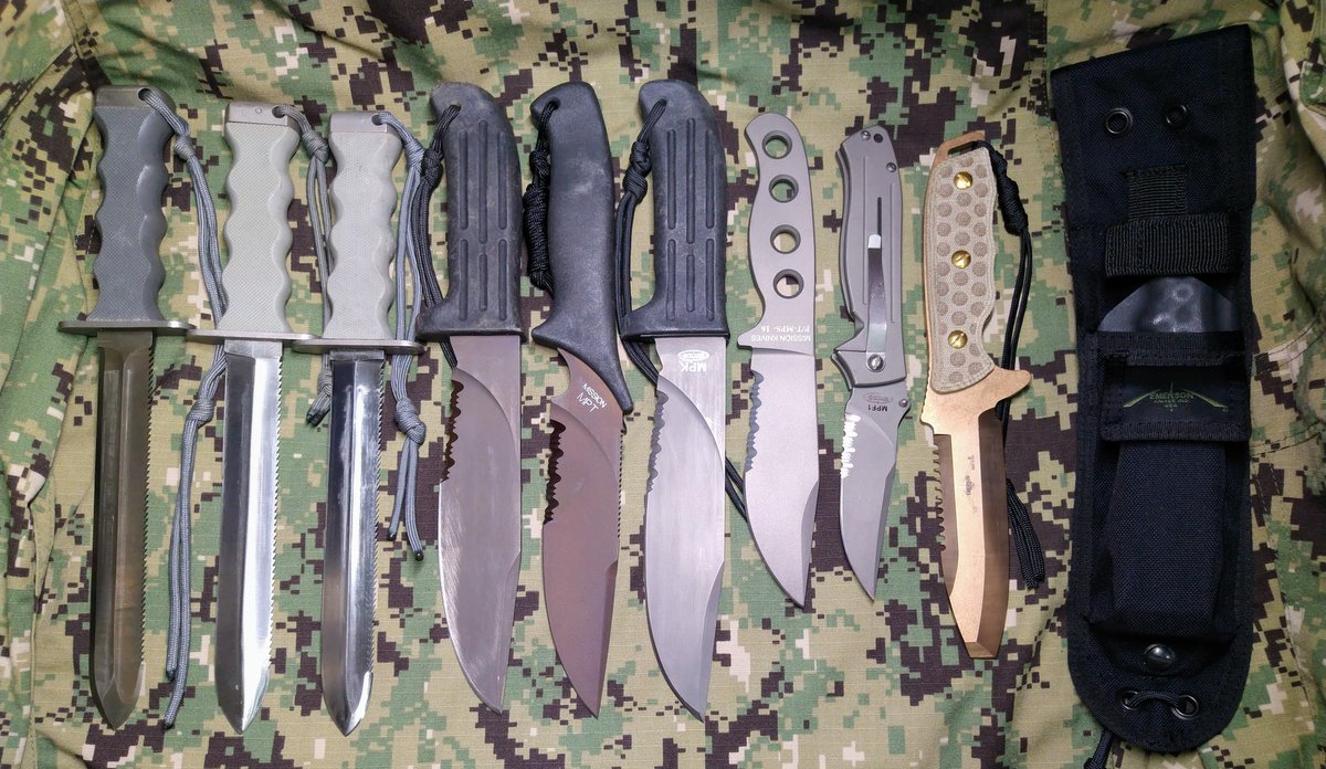 James_udt's tweet photo. @JackCarrUSA @TerminalListPV @PrimeVideo U.S. Non-magnetic Knives For Military Knives Imperial Knife 1 of 1,156 in 1961, Alton Iron Works Co. 1 of about 200 in 1981 The Lawndale Forging and Tool Work Co.about 60 in 1983 Mission Knives MPK for Navy Seals early type MPT,MPF,MPS knife EOD Knife By Emerson Knives Inc. https://t.co/TJhIG17G8V