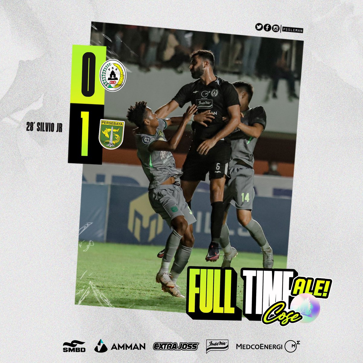 PSSleman's tweet photo. FT: PSS 0-1 Persebaya

#PSS #UnityForOurGlory #PSSvsPersebaya #PSSday https://t.co/kHZH05F2Ns