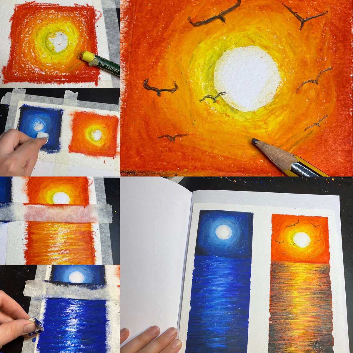 MerchantsAc_Art's tweet photo. Looking forward to creating ‘texture’ with @MerchantsAc Y7 Art students #oilpastel #sunsetshimmer #artbasics @VenturersTrust #WorkHardBeKindHaveCourage @KatyFor70928193 https://t.co/eHuQmpdThd
