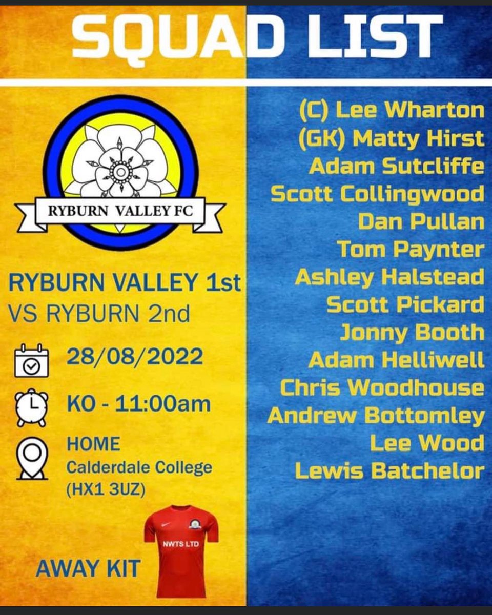 FcRyburn's tweet photo. Tomorrow is the big game, first vs seconds! But more importantly is the sesh afterwards starting from @HxJubilee #halavalley https://t.co/UpTJP8zhh6
