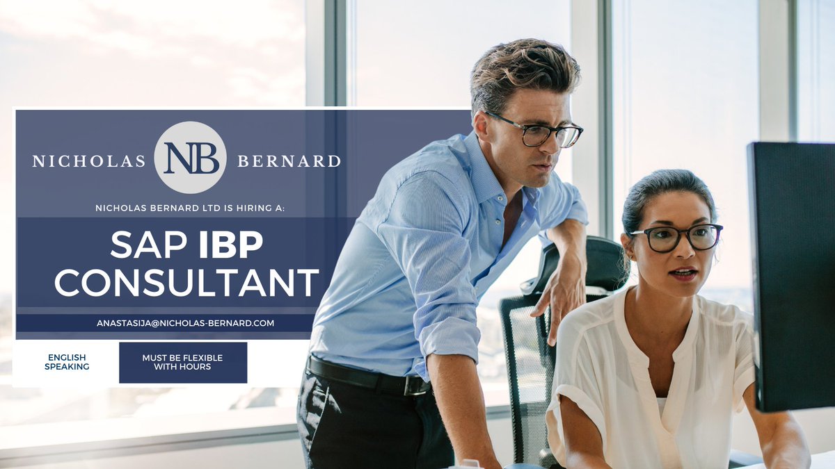 Anastasia Jeriomina is hiring a #SAP IBP Consultant to join our client in #Europe, and lead the implementation of the SAP IBP solution across all client locations.

Contact Anastasija@nicholas-bernard.com to find out more.

nicholas-bernard.com/jobs/sap-ibp-c…