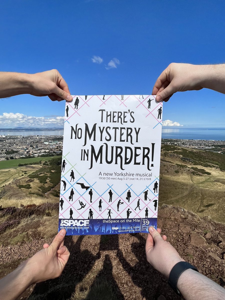 #edfringe #EdFringe2022 It’s our LAST performance so we took our marketing to new heights!! Catch our ‘wee gem of a show’ before we leave at 19:50 on <a href="/theSpaceUK/">theSpaceUK</a> on the Mile and we guarantee a laughter filled hour 👮🏻☕️🥒