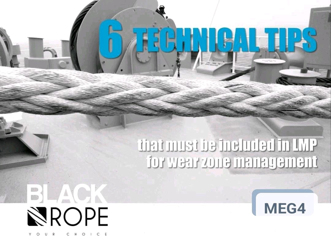 TIP OF THE WEEK💡
6️⃣ technical tips  that must be included in #LMP for #wear #zone management.

For more information: 
🌐 blackrope.gr 
✉️ info@blackropeco.com 
📞 (+30) 210 224 1089 

#meg4 #ocimf #mooringropes  #wirerope #mooringline #shippingindustry #shipping