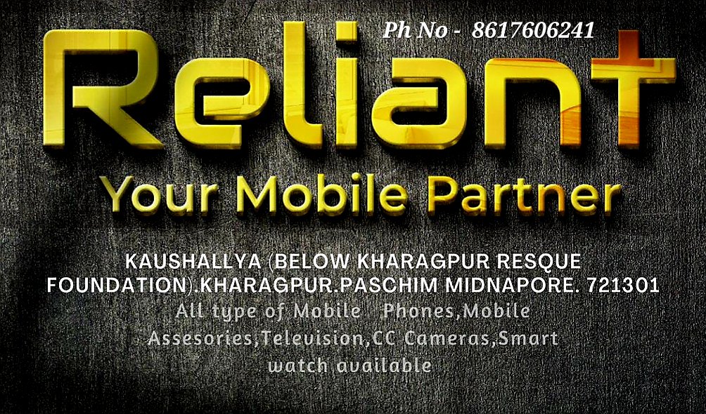 SWAGATAKHANRA1's tweet photo. Reliant- Your Mobile Partner .
#Mobilephones #Mobileassesories #Smartwatch #neckband #airbird #Television #cccameras #Bluetoothspeaker 
#kaushallya #kharagpur 
Below #KharagpurResqueFoundation https://t.co/0ERc0MPhwe