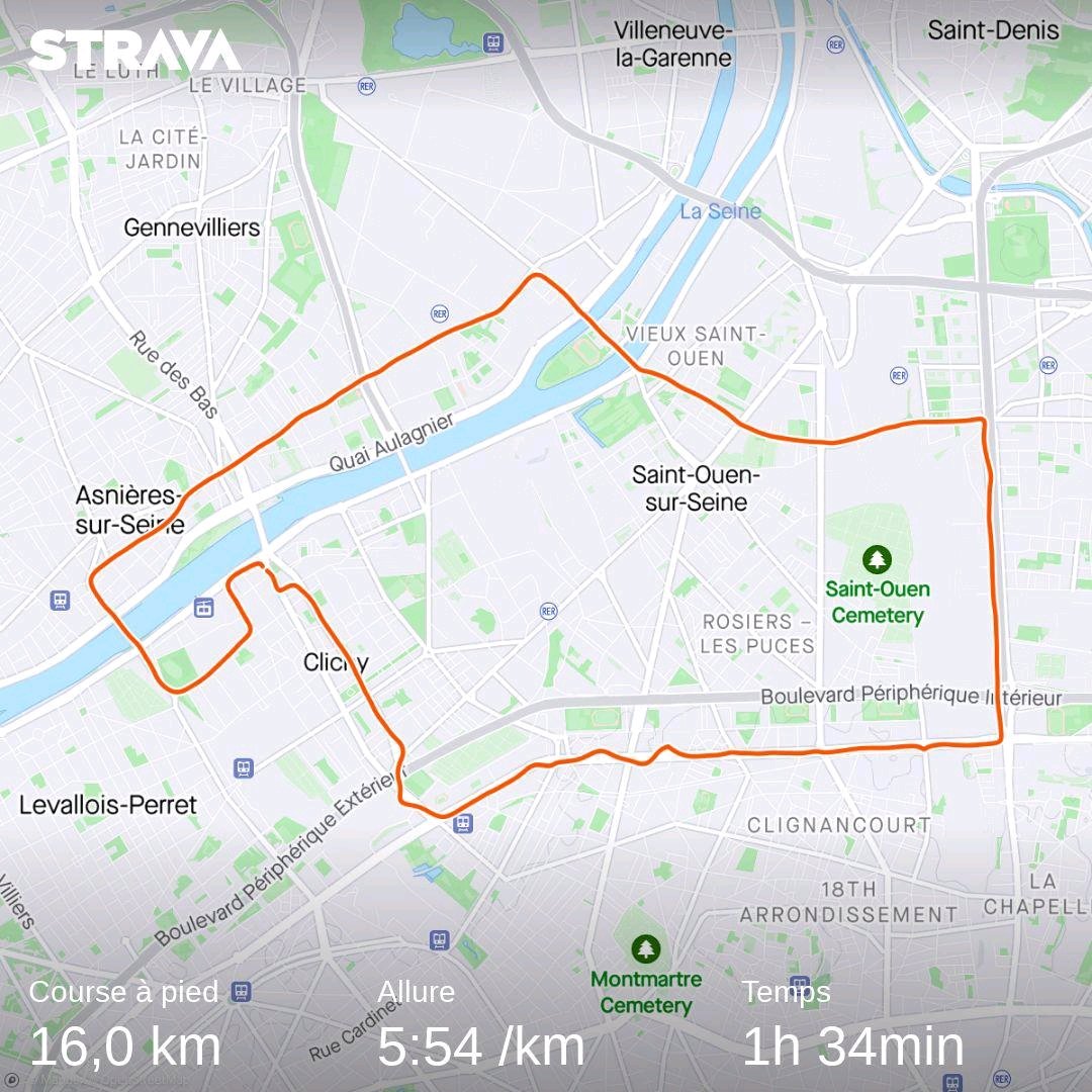 JCdeClichy's tweet photo. Footing du samedi soir 🏃♂️🌞🙂 en pensant à ceux qui sont encore en pleine montagne à courir #UTMB22⛰️👍👏 @UTMBMontBlanc
Jetez un œil à mon activité sur Strava : https://t.co/zQD6VTqelh https://t.co/nRhsIiNRDE