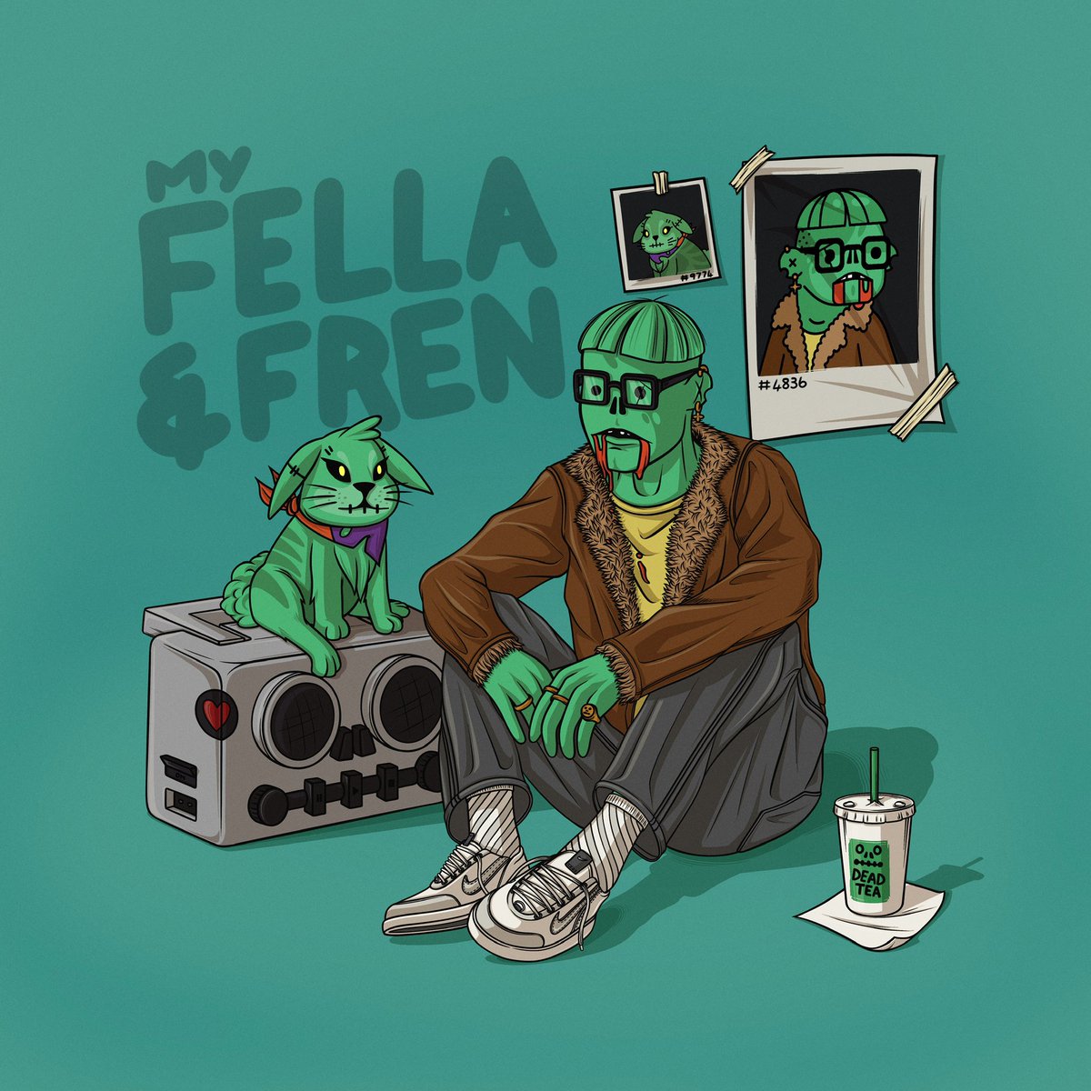 mycil_roos's tweet photo. This is my entry for the #drawtheundead22 ☺️ I picked up these @Deadfellaz beauties a couple of weeks ago! Thought I take a crack at illustrating them 💚 stoked! https://t.co/YL7SOCTzeQ