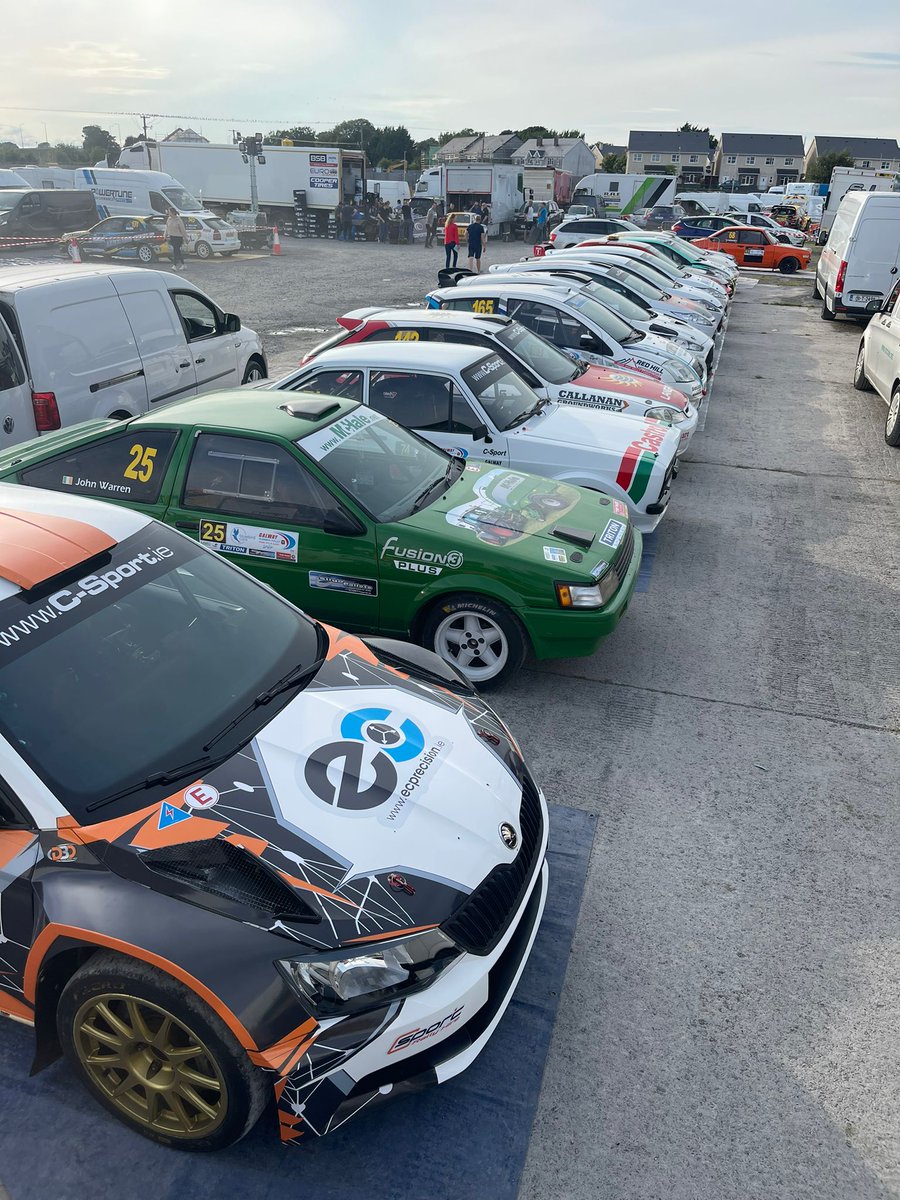 busy day tomorrow cars ranging from R5 R2s mk2s twin cams civics always enough #galwayrally