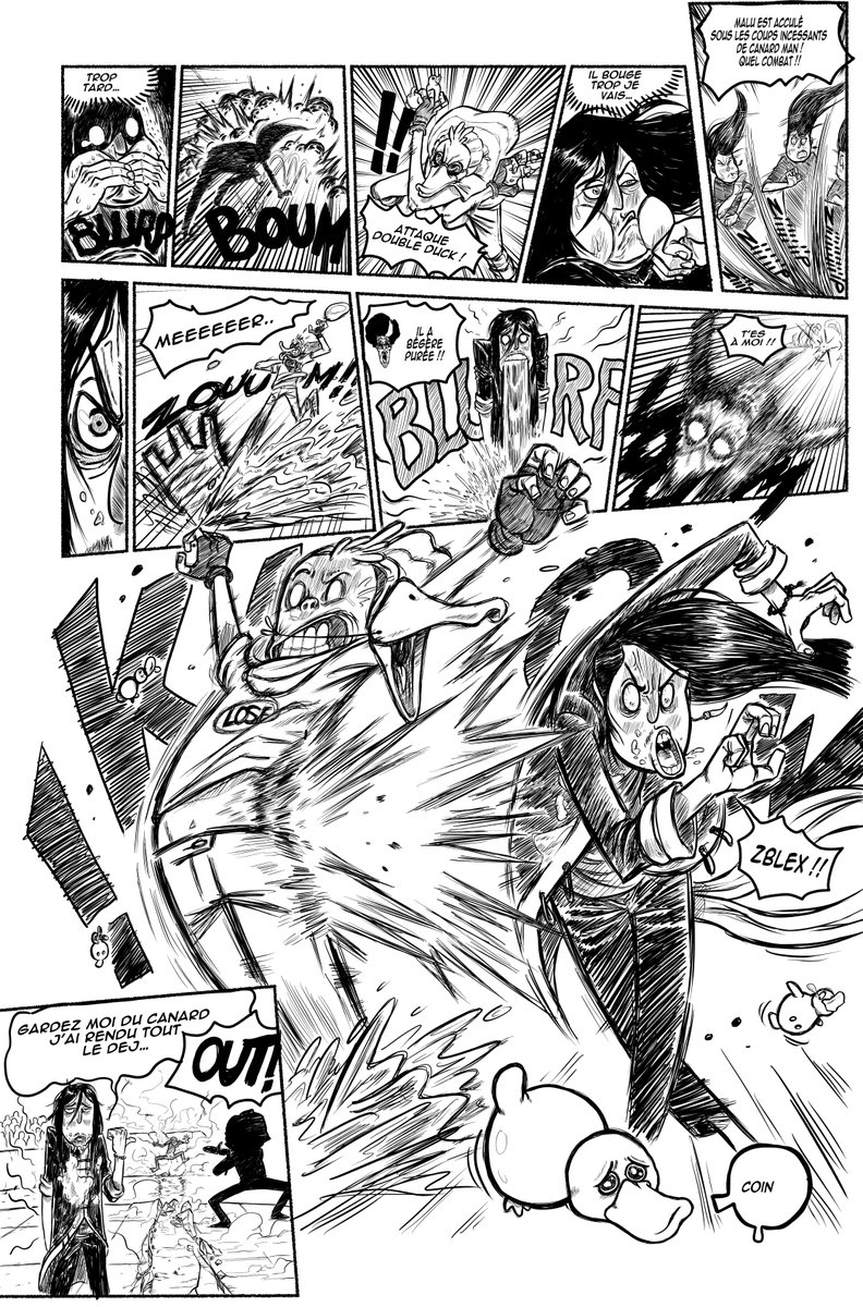 fullCLRS's tweet photo. COMBAT 1:
Malû Bulule       vs       Canard-Man https://t.co/RQcXwWyMEW