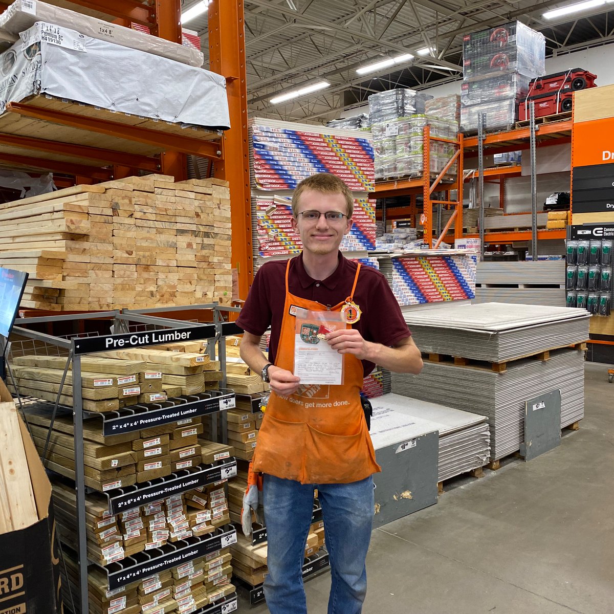 Homer for our awesome lumber associate Bryan! Thank you for taking great care of that half of our building! 🎊😎