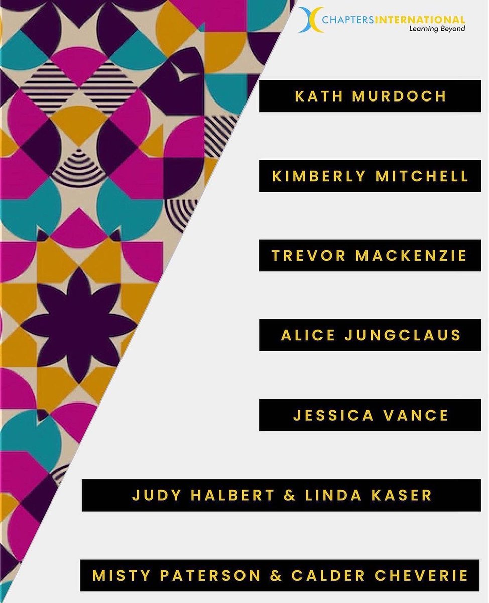 Looking forward to joining this kaleidoscope of perspectives, expertise & voices of @kjinquiry @trev_mackenzie @PatersonMisty @AliceJungclaus @inquiryfive @jhalbert8 @kaser_linda this spring!

Visit @ChaptersInt for registration & session details 🎉🥳