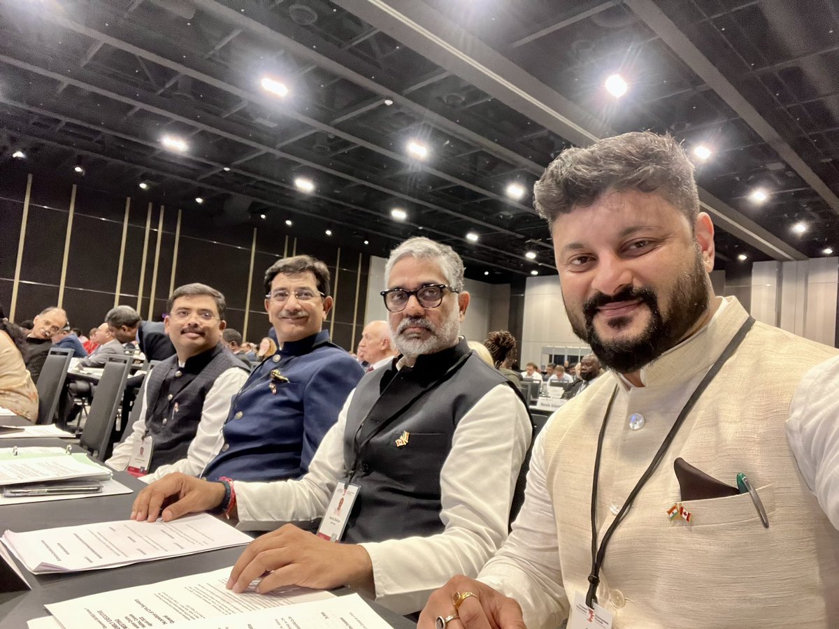 AnubhavMohanty_'s tweet photo. Represented #IndiaUnion🇮🇳 with my fellow Parliamentarians at the #65CPC at #Halifax #Canada🇨🇦 https://t.co/u5QMV1W7eU