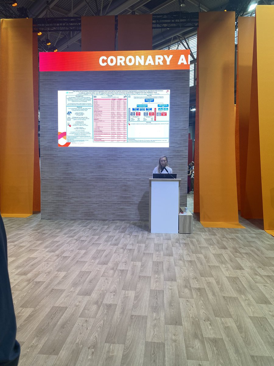 RigsHeart 🫀🚨 (@rigsheart) on Twitter photo Dr. <a href="/HRatcovich/">Hanna Ratcovich</a> closing day 2️⃣ at the #ESCCongress with her std on CTA and early ICA in NSTEACS pts >75 yrs old👵🏼💔 Insights from the VERDICT trial🔥👏👏 <a href="/LHolmvang/">Lene Holmvang</a> #RigsHeart Dr. <a href="/HRatcovich/">Hanna Ratcovich</a> closing day 2️⃣ at the #ESCCongress with her std on CTA and early ICA in NSTEACS pts >75 yrs old👵🏼💔 Insights from the VERDICT trial🔥👏👏 <a href="/LHolmvang/">Lene Holmvang</a> #RigsHeart