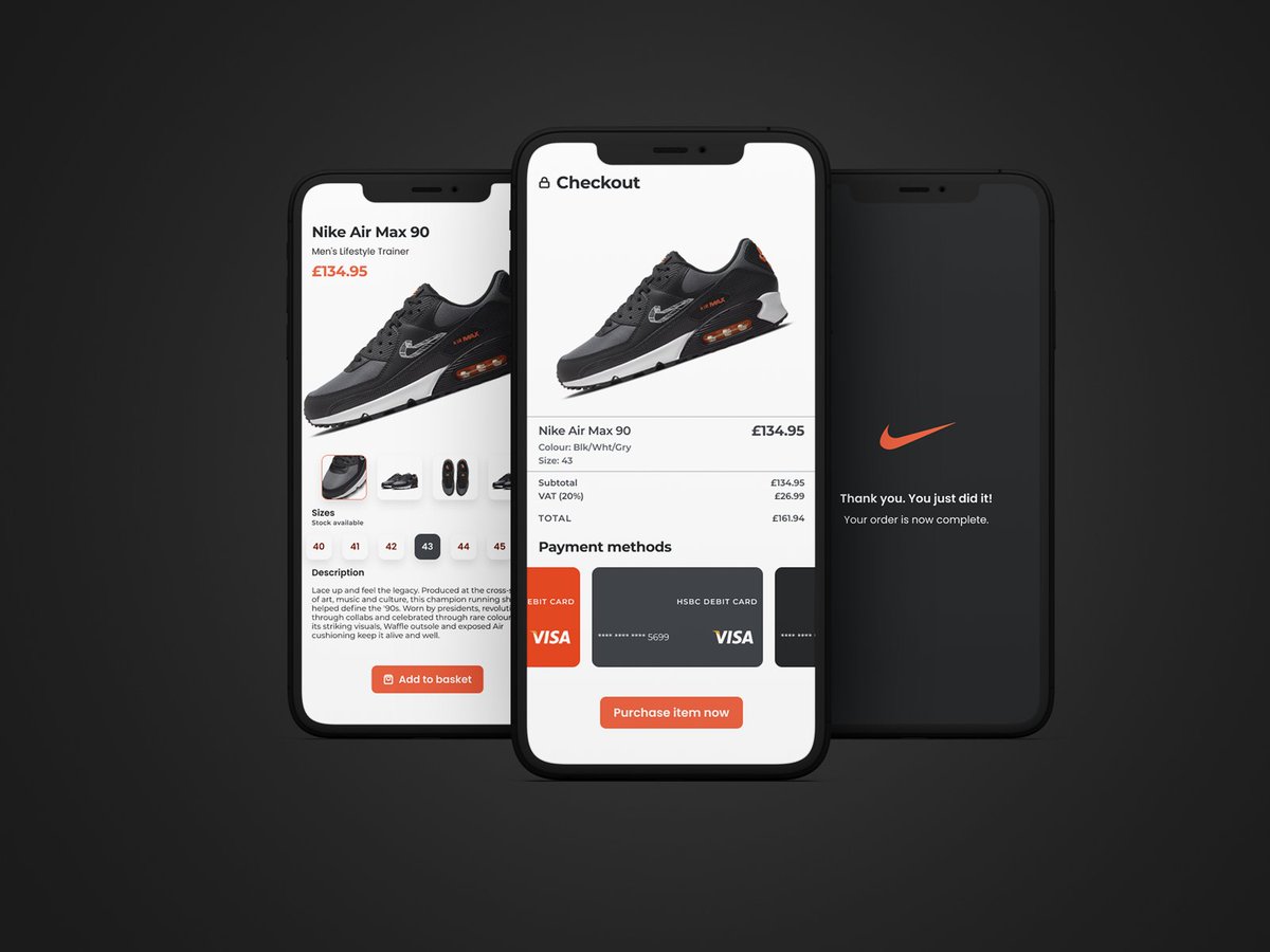hapxlv's tweet photo. ...part of the #DailyUI challenge. This is design challenge 02, the credit card checkout. I was inspired by #Nike and the #AirMAX Pro. Created in @figma

#CreditCard #dailyui02 #uidesign #uxui #figma #checkout #Designer #uidesigner https://t.co/m2cZUVQVjk