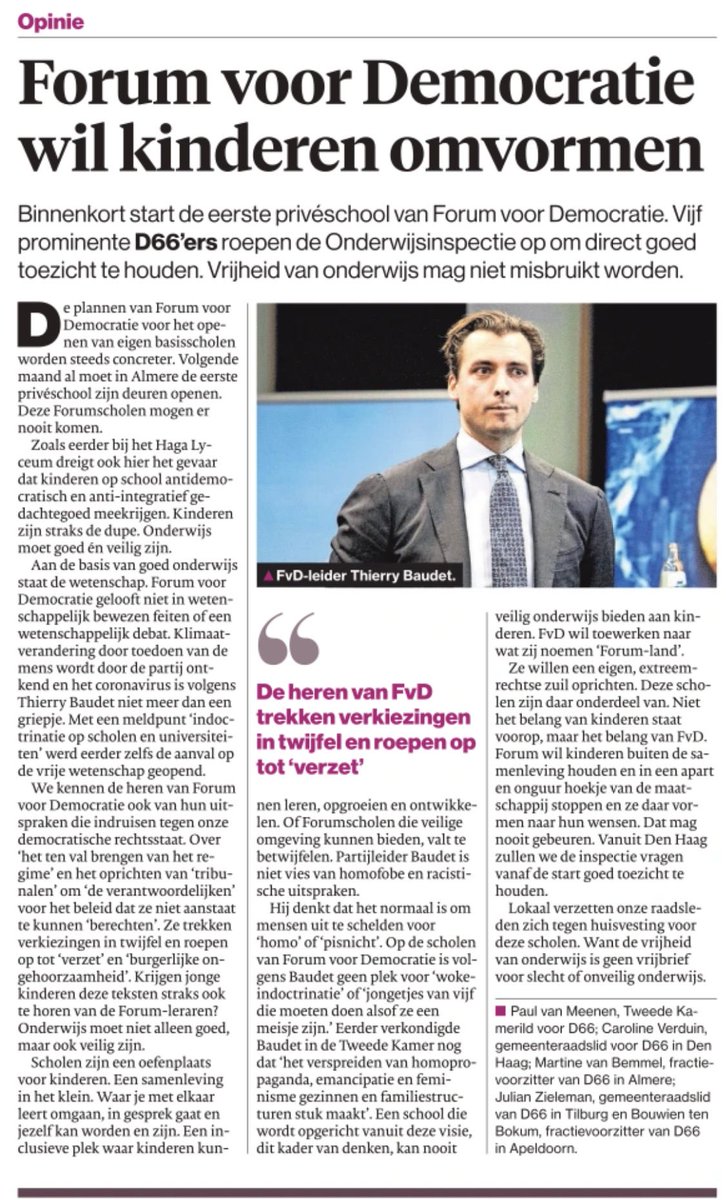 Vrijheid van onderwijs is geen vrijbrief voor slecht of onveilig onderwijs.