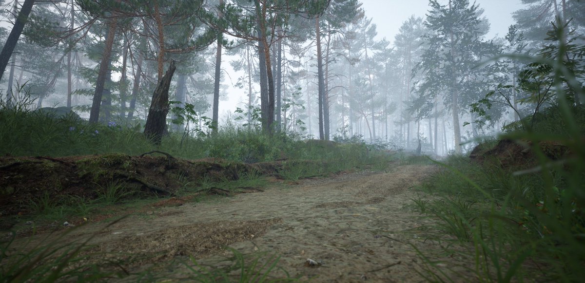 MadRiderStudio's tweet photo. Forest path 

#gamedevelopment #screenshotsaturday #indiedev #UnrealEngine5 #enviroment #UE5 #gamedev https://t.co/DYcpro6oWB