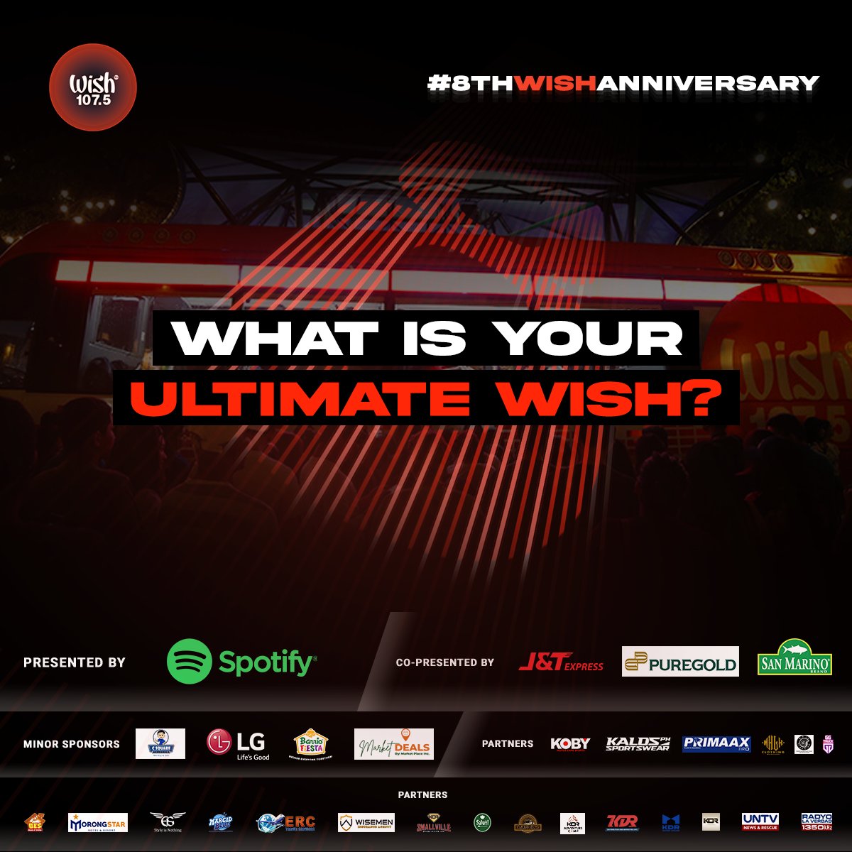 wish1075's tweet photo. Hey, Wishers!

Share with us your ultimate Wish and don’t forget to use our official hashtag, #8thWishAnniversary! https://t.co/e8etCEzLyY