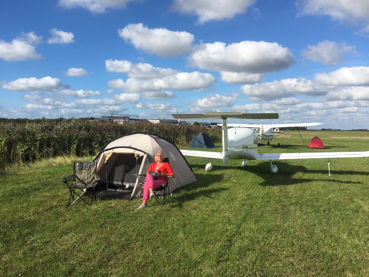 Attending Texel fly-in.  Camping under the wing!