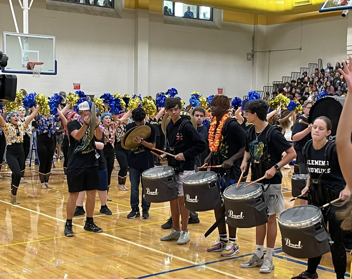 SC_StuCouncil's tweet photo. What a great pep rally! Buffs are ready for their first football game against the Madison Mavericks! #goBuffs @SamuelClemensHS https://t.co/WHbNyVFjnl