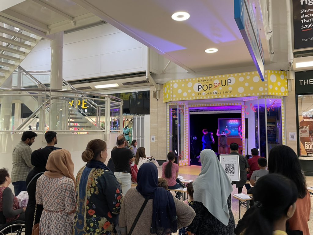 tangledfeet's tweet photo. Final shows of #popupperformance today… back tomorrow @TheMallLuton for more FREE theatre, dance, poetry &amp; video #ACEsupported https://t.co/JJbO98lnis