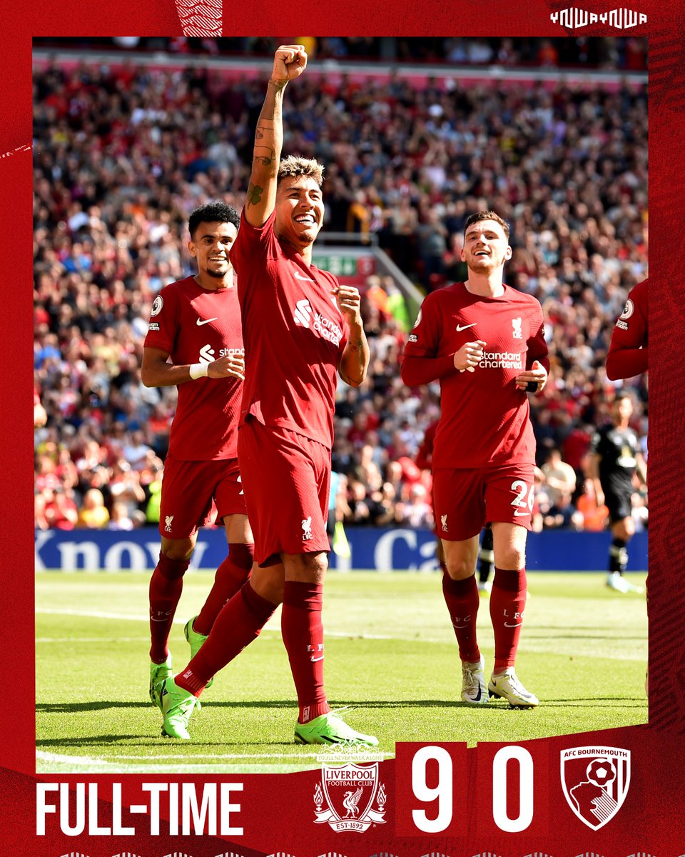 Minimalist__13's tweet photo. 9 - 0 #LIVBOU
2 - 1 #CFCLEI 
4 - 2 #MCICRY 

#LiverPool #Chelsea #ManCity https://t.co/CEl8C9JqlZ