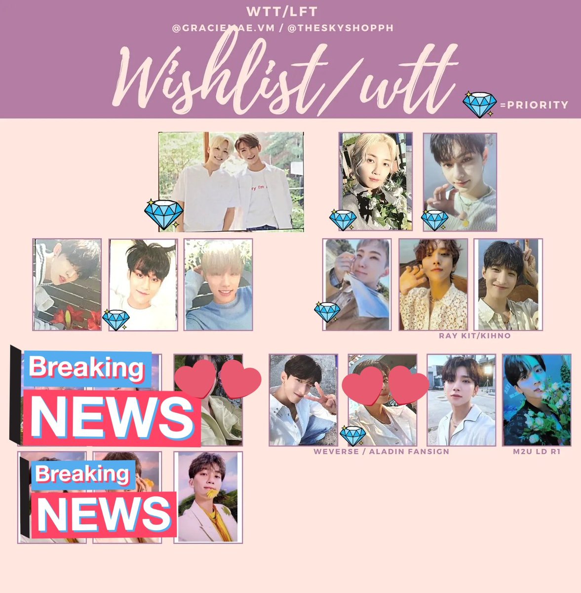 theskyshopPH's tweet photo. ⛅𝓦𝓲𝓼𝓱𝓵𝓲𝓼𝓽 𝓪𝓷𝓭 𝓣𝓻𝓪𝓭𝓮 𝓒𝓪𝓻𝓭𝓼 ☁
🌸 DM Offer
✅ SCO / SDD / GGX
Jeonghan / Joshua JIHAN Diamond Edge TC, HMV, FTS, Sector 17, Teenage White
🏷️SEVENTEEN 세븐틴 | We Make You WMY | #Diamond_Edge | teenage | m2u | Beret | Carat | TC wtt/wtb/lf 양도 세븐틴 https://t.co/A7uuN8wbYo