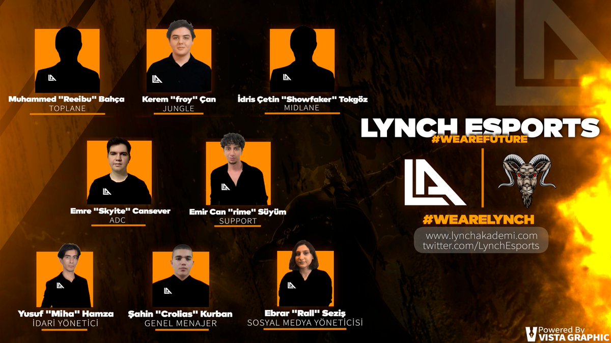 LynchEsports's tweet photo. LYNCH ESPORTS 2022 SUMMER ROSTER!
WE ARE FUTURE,
#WEARELYNCH https://t.co/mQuIkxZ0Bl