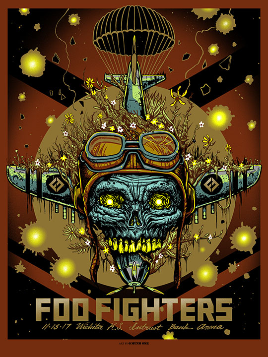 RockArtDaily's tweet photo. Foo Fighters @foofighters 11-13-2017 Wichita KS Art by Munk One @Munk_One #MunkOne #FooFighters
Buy on eBay https://t.co/n7TJLuIPEE https://t.co/XV0S6I1DB3