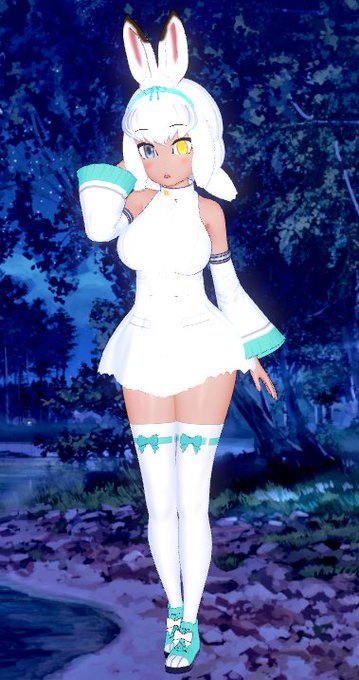 今日一昨日に続き、ツクヨミノシンシを作ってみました。既存のニホンノウサギから服装を変え、て白くしました。 