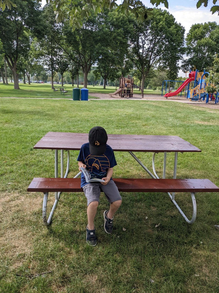 Went to the playground, but the seven-year-old had just gotten a copy of PAWCASSO by <a href="/Remy_Lai/">Remy Lai</a>, so...
