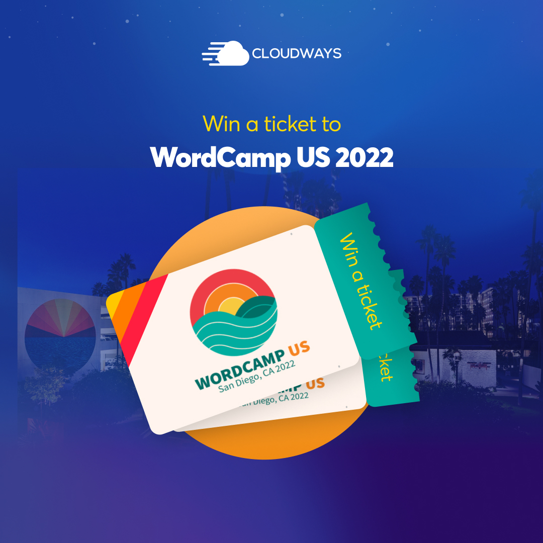 Cloudways's tweet photo. Use your chance to win a ticket to the most-anticipated @WordCampUS event!

To enter the contest:
1️⃣ Retweet the post
2️⃣ Reply to this simple question:
When was the first WordCamp US held?

The winner will be chosen at random on Aug 31. Good luck!

#WCUS https://t.co/7ZUnC7DQkz