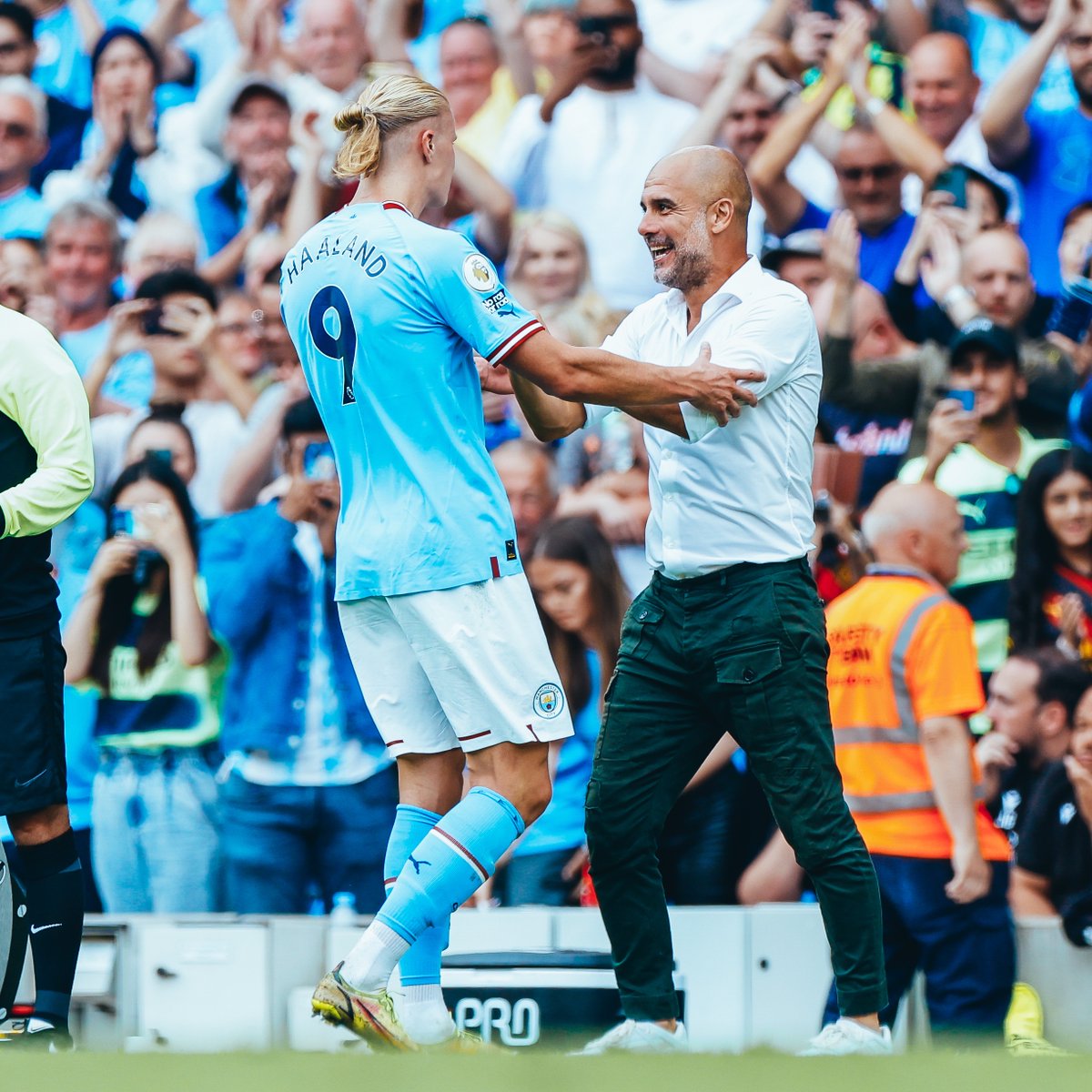 ManCity's tweet photo. Pep is all of us right now! 😅

🔵 4-2 🦅 #ManCity https://t.co/0XNTgpMfMZ