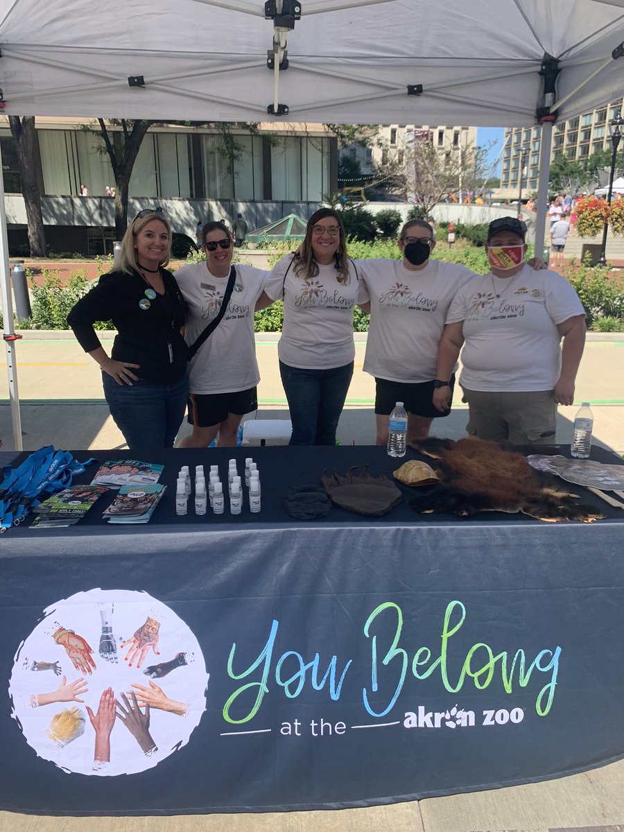 Your Akron Zoo is repping at the Akron Pride Fest! #akronpride #youbelongakronzoo #akronzoo