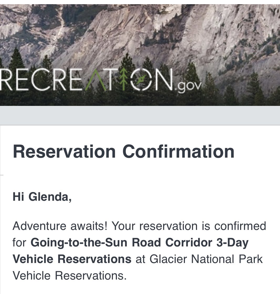 On our way to @GlacierNPS and scored a coveted vehicle registration ticket. If you visit our increasingly popular national parks, be sure to check ticketing requirements as they differ from park to park. Glacier releases tickets one day in advance. Made me nervous. #fundnps #nps