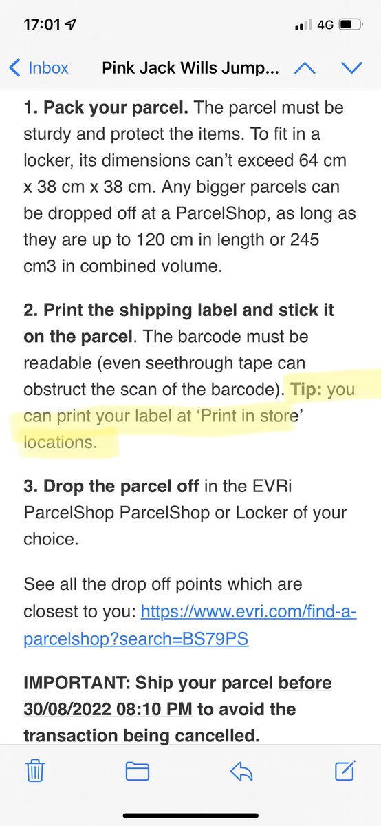 jadewellesley's tweet photo. @vinted why do you state your printing labels can be printed in stores, when they don’t have the QR code to do so? https://t.co/0CzmBGHfRF