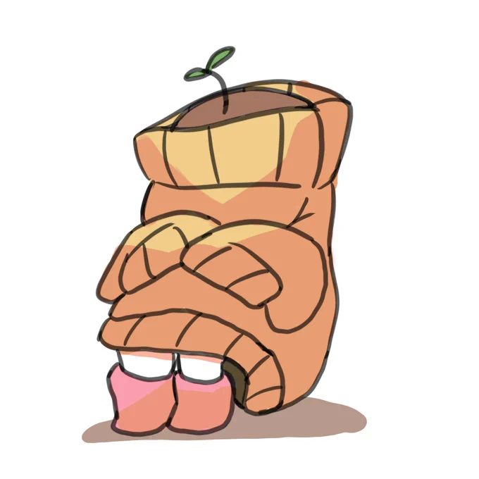 i dont know how to say my feelings right now so i just draw of me want to hide and stay forever in a big yellow sweater 