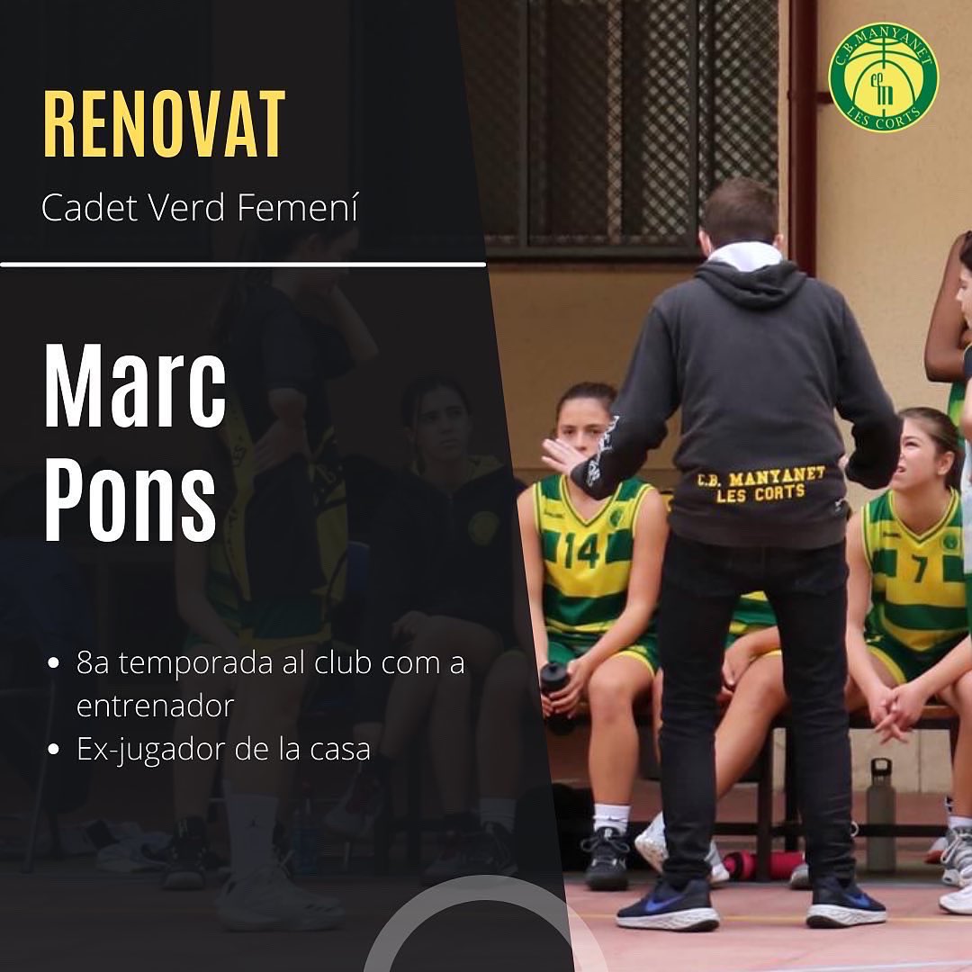 CBManyanet's tweet image. 📣 ENTRENADORS 22/23

➡️ Seguirem comptant amb l’experiència del Christian i el Marc per dirigir els nostres cadets de segon any!!

➡️L’Erika, ex-jugadora de la casa, s’incorpora a l’equip d’entrenadors.

#ForçaManyanet 💚💛