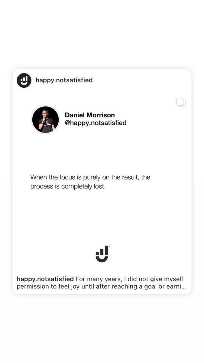 AllAboutJMo's tweet photo. 📱”When the focus is purely on the result, the process is completely lost” 

🔗 https://t.co/EFyMe5LxgW

📸 @jenmorrisonlive’s Instagram story 

#JenniferMorrison #DanielMorrison #HappyNotSatisfied https://t.co/TkSH46DUCU