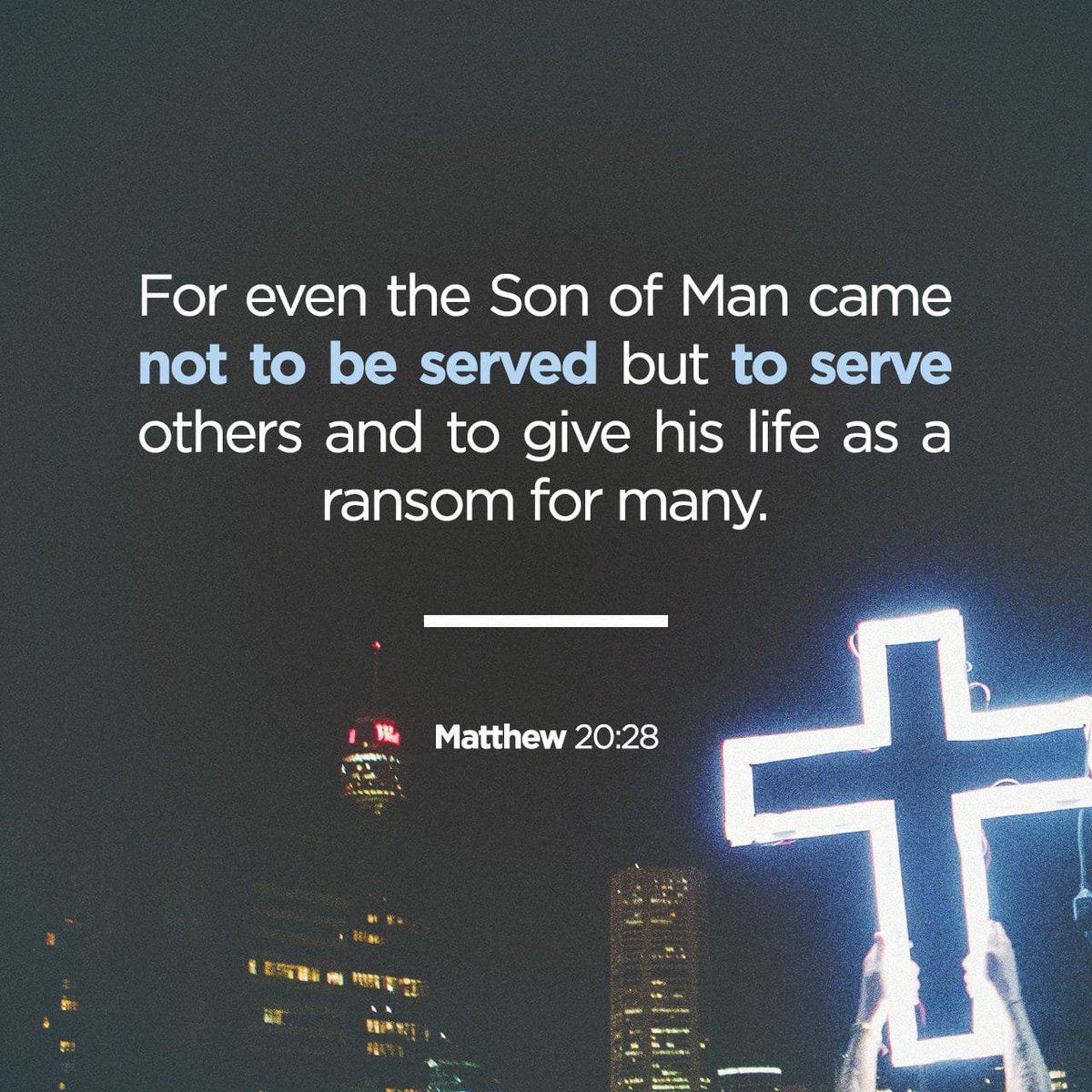 Just as the Son of Man came not to be served but to serve, and to give his life a ransom for many.

Matthew 20:28

#recoveryrcl #dailydevotional #recovery #12steps #sober #soberlife #sobriety #hope #healing #mercy #grace