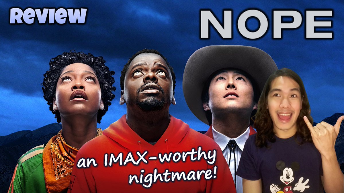 I'm so glad I made the last minute decision to watch #Nope on #IMAX because it def ate me and left no crumbs!
Non-spoiler review👇
youtu.be/nJNvjoiA1Js
youtu.be/nJNvjoiA1Js
#NopeMovie #NopeFilm #NopeLeFilm #JordanPeele #DanielKaluuya #KekePalmer #StevenYeun #BrandonPerea