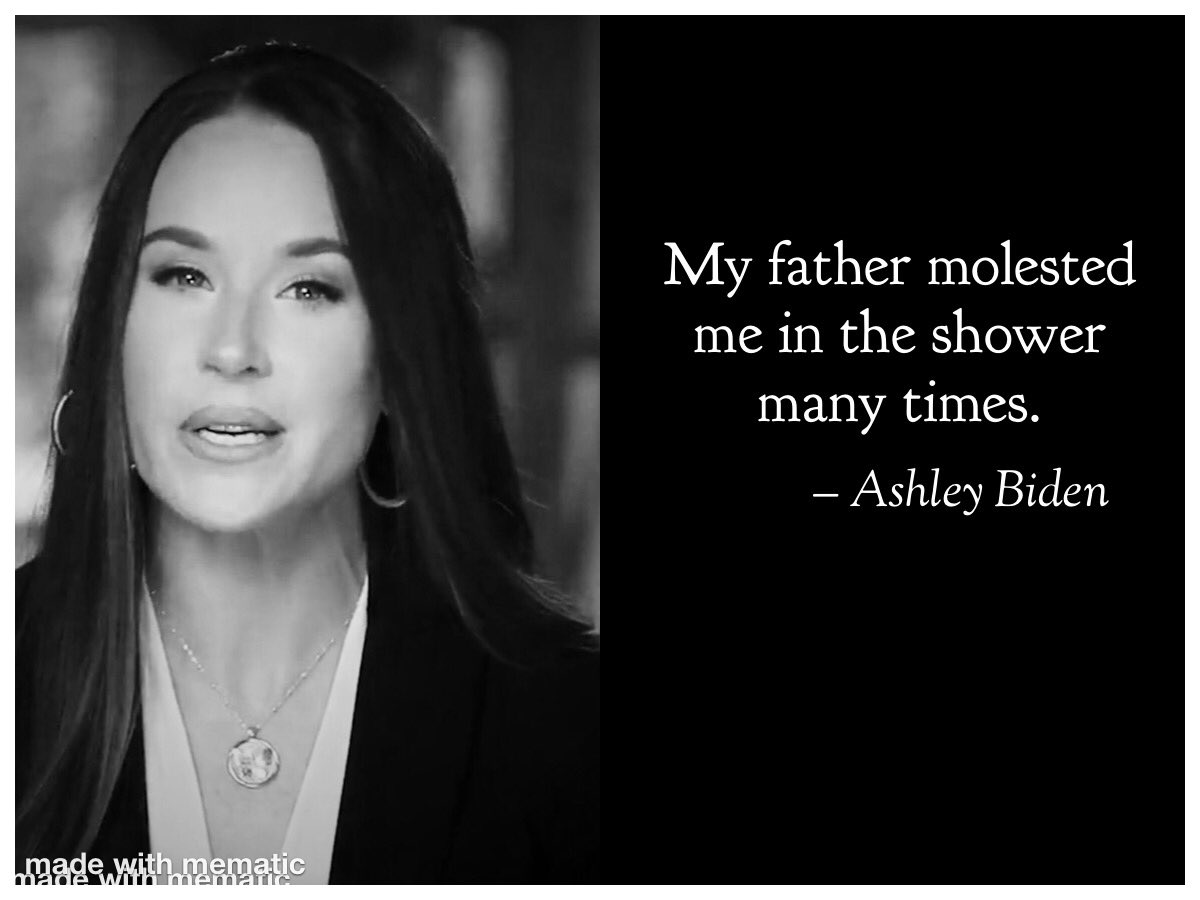 Joe Biden’s daughter said that her dad showered with her inappropriately. 

The FBI confirmed it today. 

This is the sitting President of the United States.

How is this not a huge story?