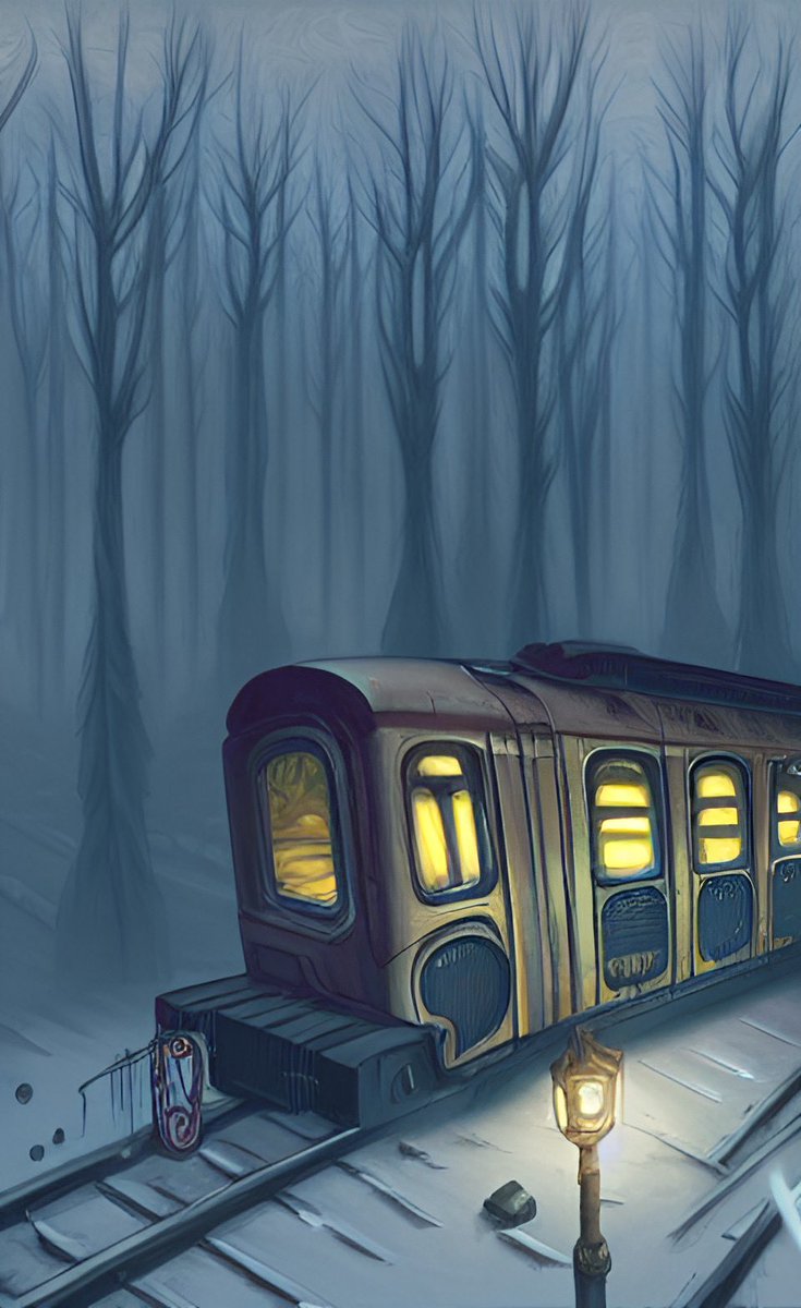 AIWastelands's tweet photo. Abandoned Train Car Home on the Edge of the Endless Forest. #aiart #postapocalytic https://t.co/DHKGwOv9v2